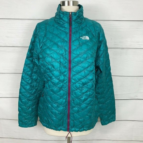 The North Face Jackets & Blazers - The Northface ThermoBall Jacket Teal Blue Womens Size Large L Full Zip